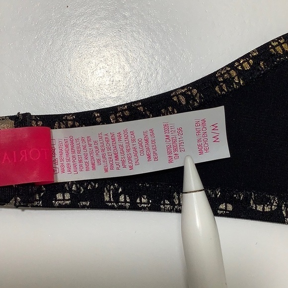 Victoria’s Secret bandeau metallic animal print bikini top size Medium EUC - Picture 7 of 11